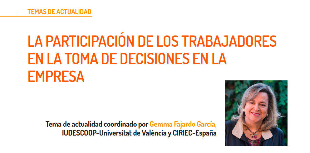 LA PARTICIPACIÓN DE LOS TRABAJADORES  EN LA TOMA DE DECISIONES EN LA EMPRESA